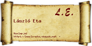 László Eta névjegykártya
